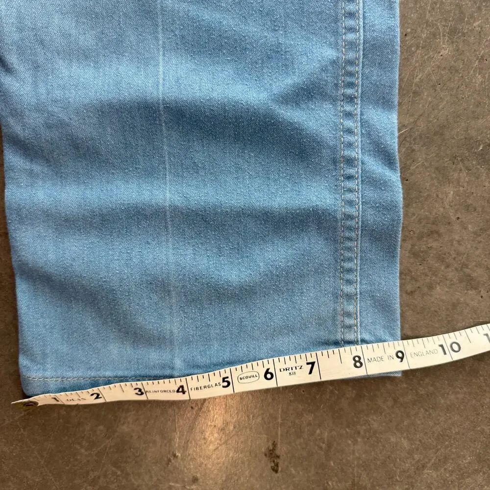 Vintage 70s 80s Levi Action Jeans Mens 36x30 Blue Chambray Straight Cowboy